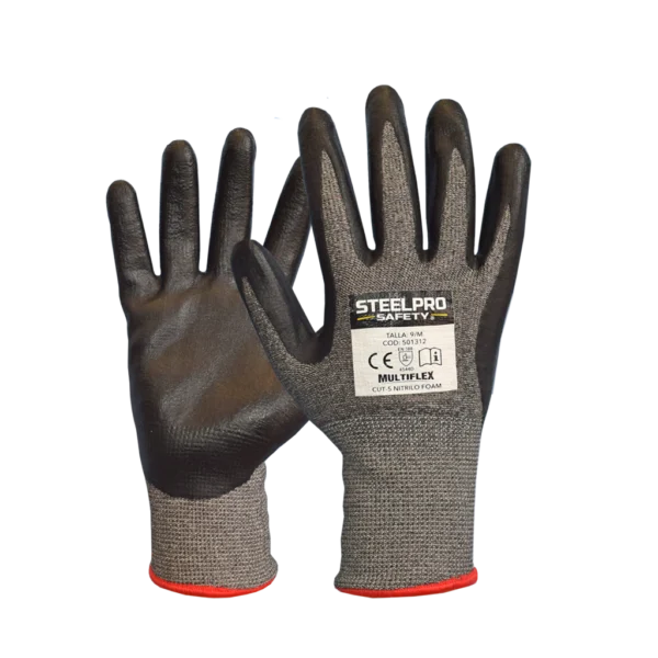 Guante Cut-5 nitrilo foam, Steelpro