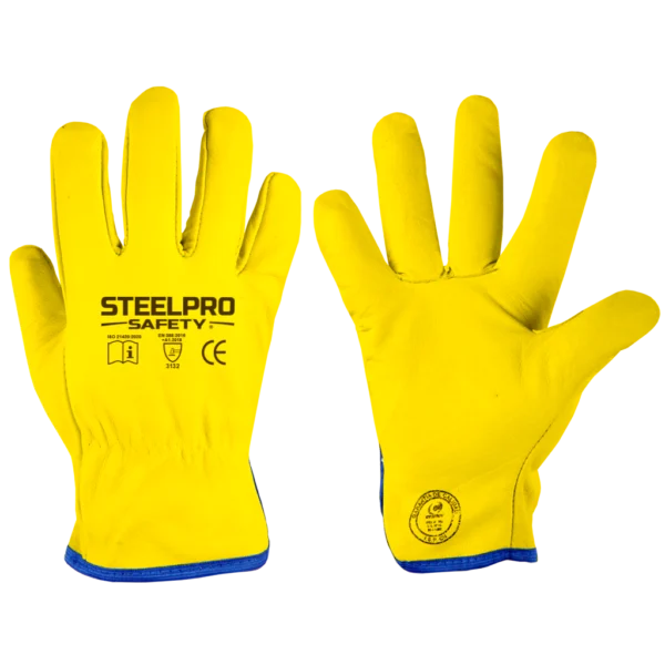 Guante cuero puño corto, Steelpro