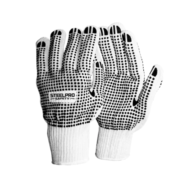 Guante de hilo con puntos de PVC, Steelpro