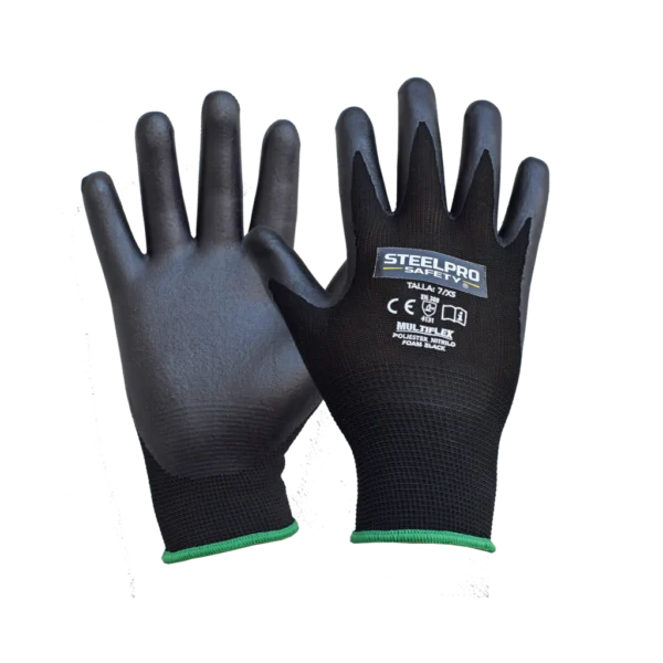 Multiflex poliester nitrilo Foam black, Steelpro
