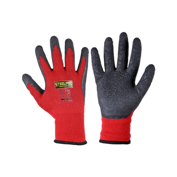 Guante Multiflex latex rojo, Steelpro