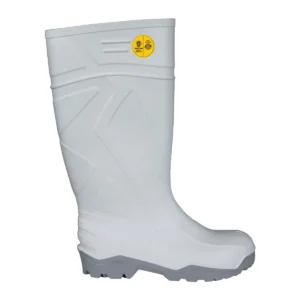 Bota Pvc VFlex 943 Blanca Con Punta De Acero