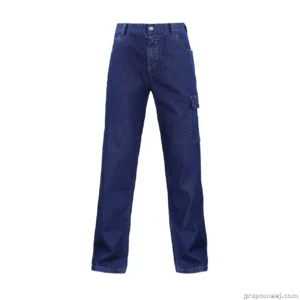 Pantalon Cargo Mezclilla Ignifugo Absolute Fire FRJPT Azul