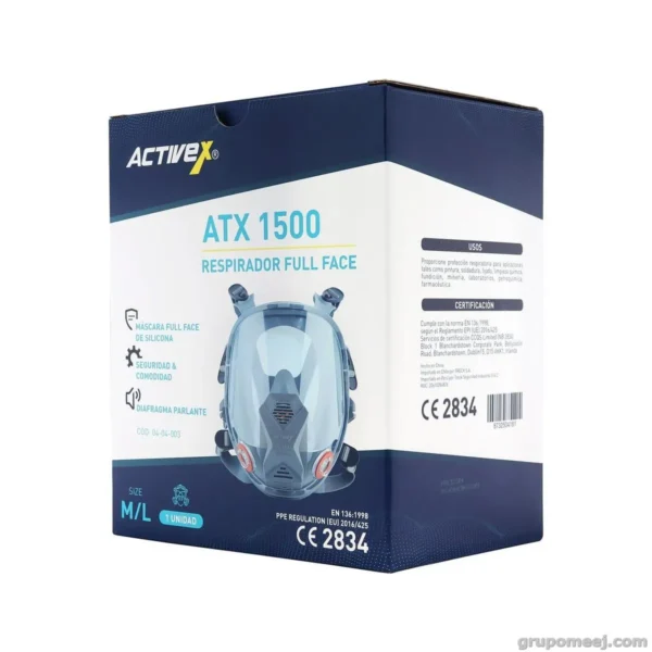 Respirador Full Face Silicona ATX 1500 Talla Universal - Image 4