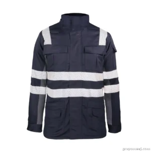 Parka Ignifuga Absolute Fire Antiestatica FRWJT NFPA 13034 Azul Marino